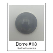 Handgemaakte keramische wandkoepel in blauwtinten, diameter per koepel ca. 9.5 cm